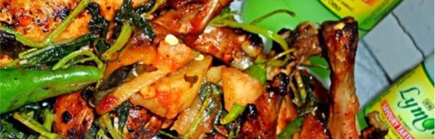 Roast Chicken with Fenugreek Leaves