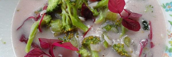 Broccoli and Thampala Soup