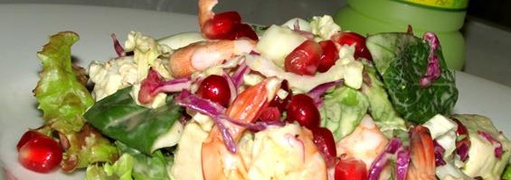 Seafood Salad with Pomegranate
