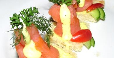 Smoked Salmon with Lymol Mayonnaise