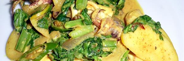 Calamari Curry with Apple and Radish