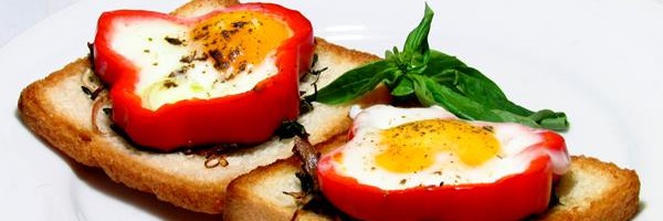 Fried Egg on Bell Pepper